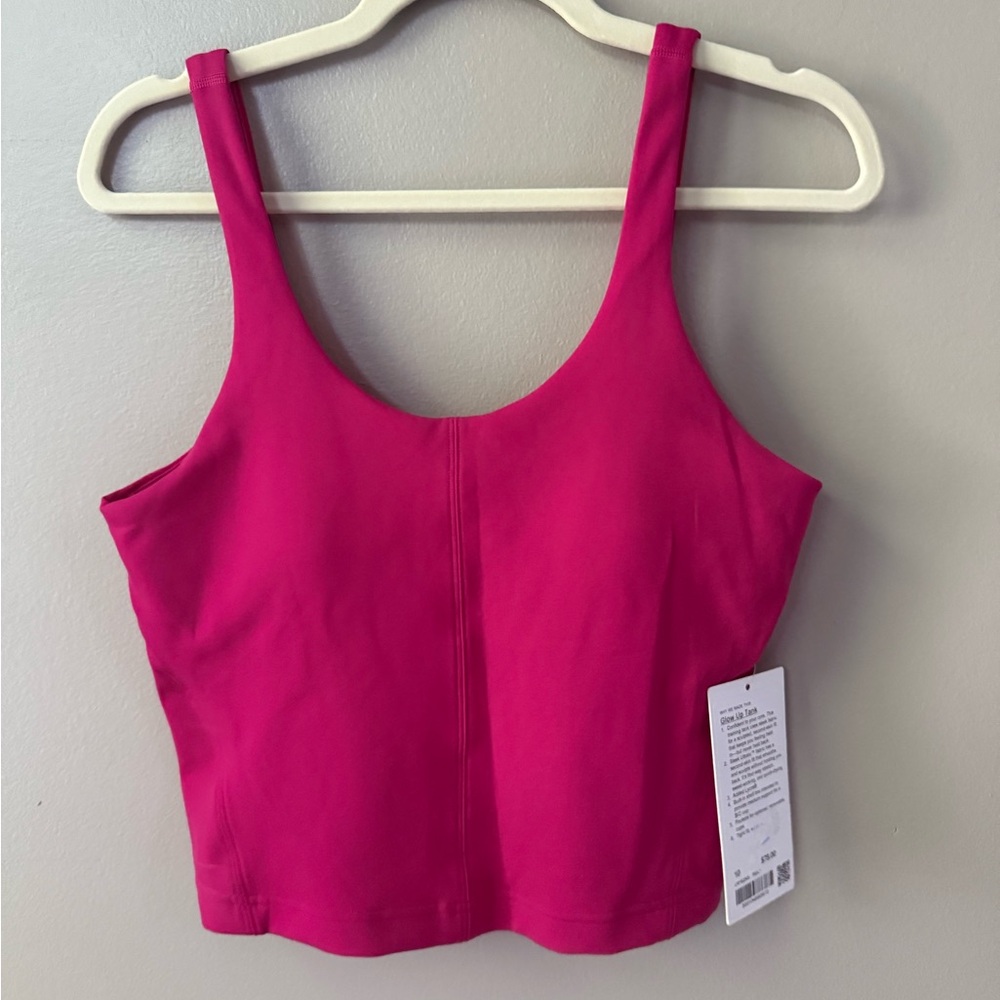 NWT lululemon Glow Up Tank. Size 10- Passionate